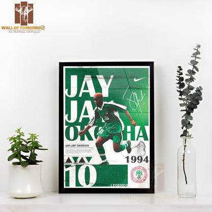 Famous Soccer Player Sports High Quality Glass Frame Wall Décor