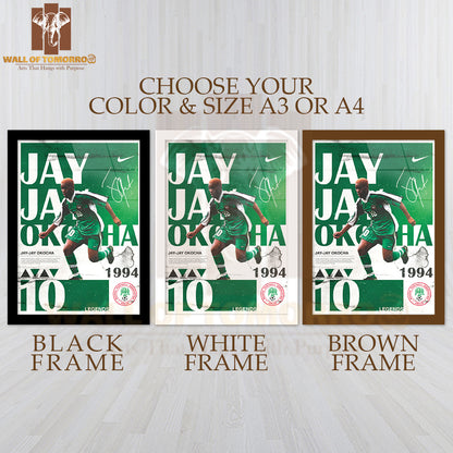 Famous Soccer Player Sports High Quality Glass Frame Wall Décor