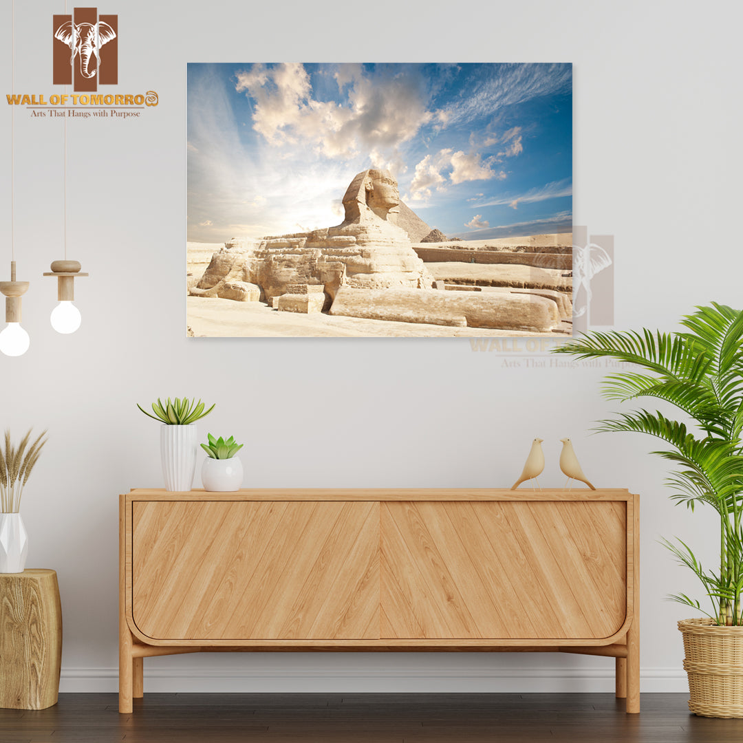 Sphinx Giza, Egypt in Desert High Quality Unframed Poster Print & Waterproof Poster Print Wall Décor