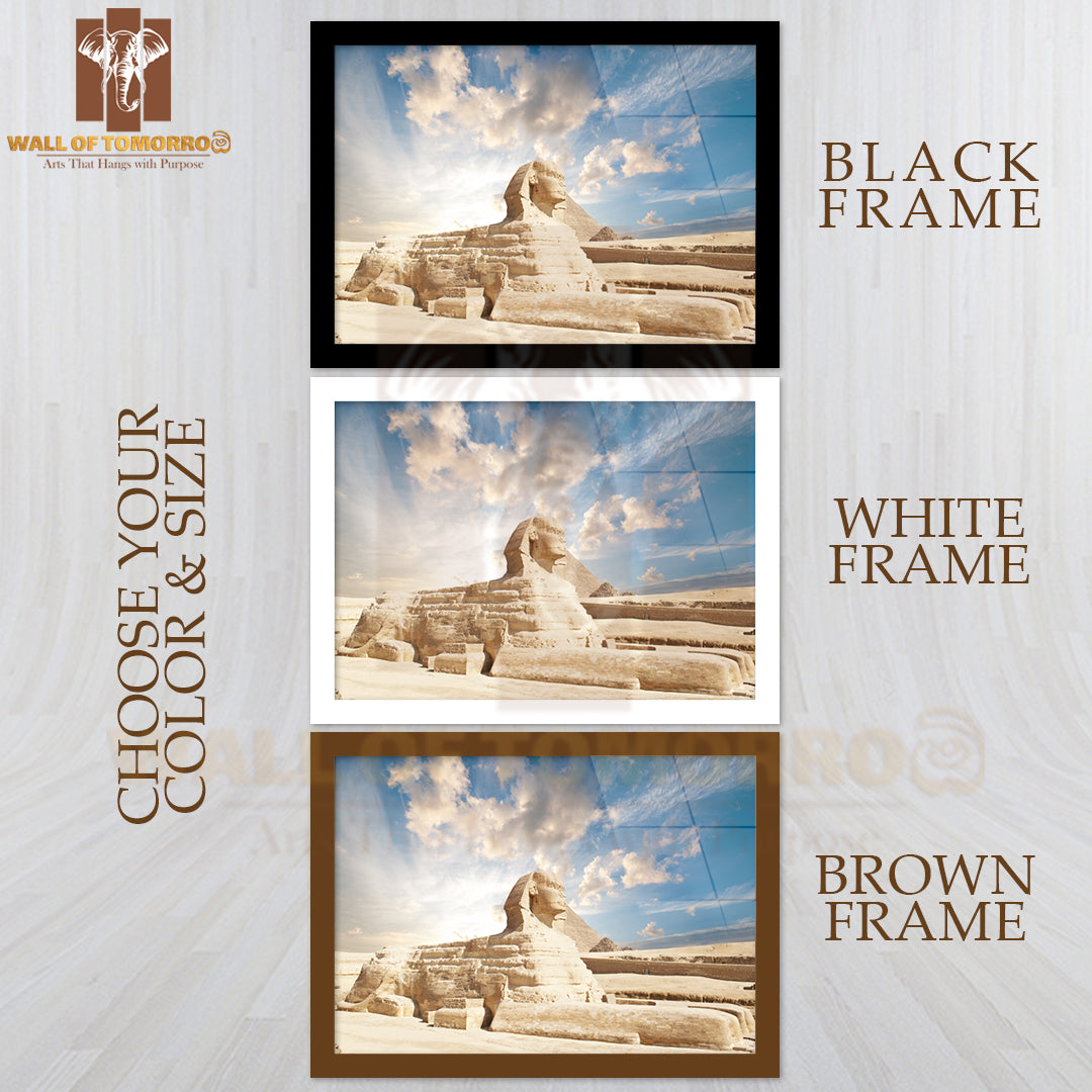 Sphinx Giza, Egypt in Desert High Quality Unframed Poster Print & Waterproof Poster Print Wall Décor