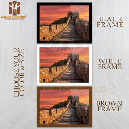 The Great Wall of China at Mutianyu High Quality Unframed Poster Print & Waterproof Poster Print Wall Décor