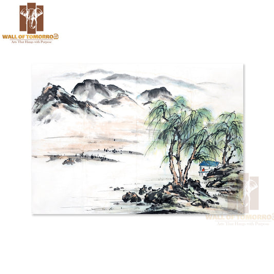 Mountains Scenery Oil Painting High Quality Unframed Poster Print & Waterproof Poster Print Wall Décor