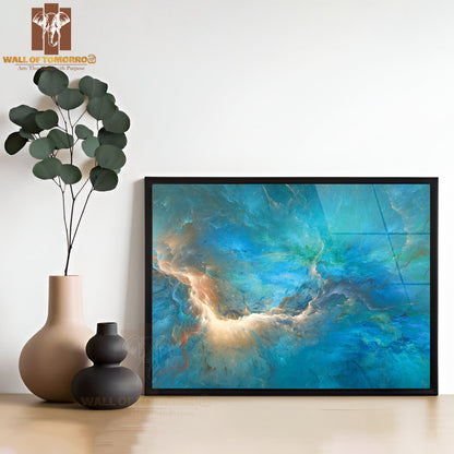 Blue & White Beutiful Abstract High Quality Unframed Poster Print & Waterproof Poster Print Wall Décor