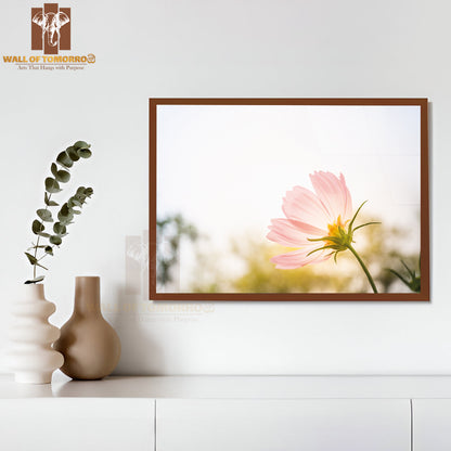 Closeup Natural View of Pink Flower Under Summer Sunlight in Garden High Quality Unframed Poster Print & Waterproof Poster Print Wall Décor