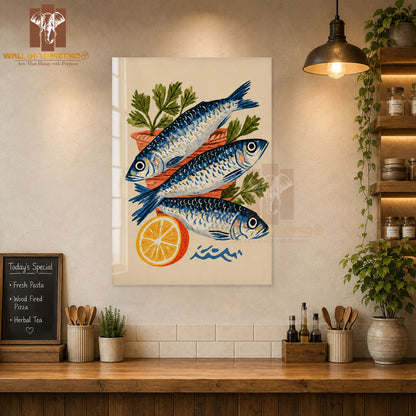 Fish with Lemon Kitchen & Restaurant High Quality Unframed Poster Print & Waterproof Poster Print Wall Décor in Sri Lanka