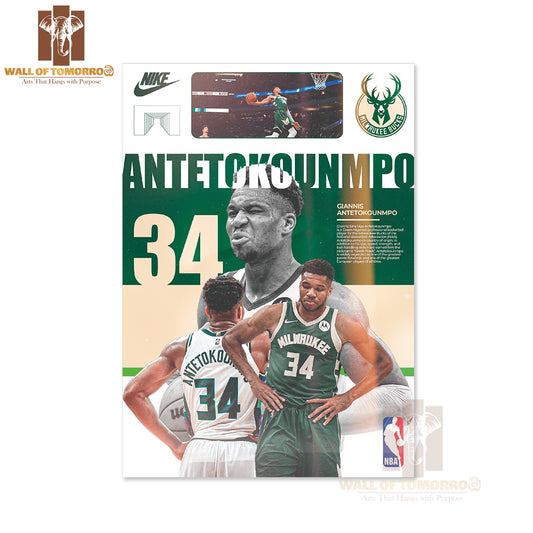 Famous Basketball Team Player On The Basketball Court Sports High Quality Unframed Poster Print & Waterproof Poster Print Wall Décor