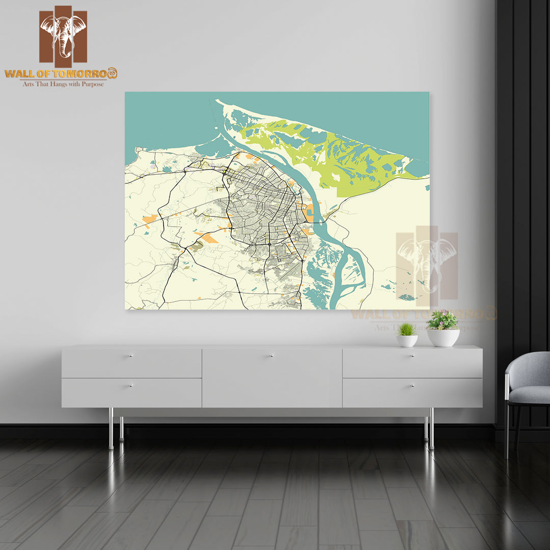 Map Of Barranquilla, Atlantico, Colombia Educational High Quality Unframed Poster Print & Waterproof Poster Print Wall Décor