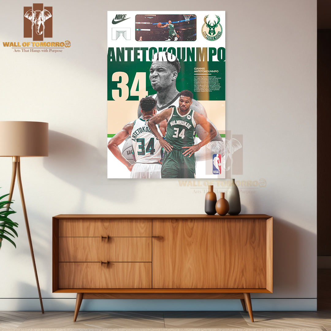 Famous Basketball Team Player On The Basketball Court Sports High Quality Unframed Poster Print & Waterproof Poster Print Wall Décor