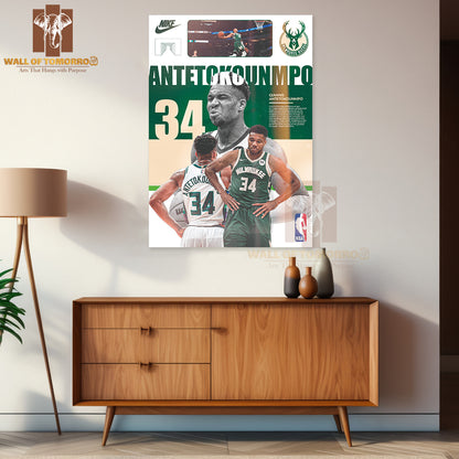 Famous Basketball Team Player On The Basketball Court Sports High Quality Unframed Poster Print & Waterproof Poster Print Wall Décor