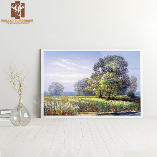 Forest And Pond, Oil and Acrylic Paintings High Quality Unframed Poster Print & Waterproof Poster Print Wall Décor