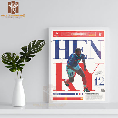 Famous Soccer Player Sports High Quality Glass Frame Wall Décor