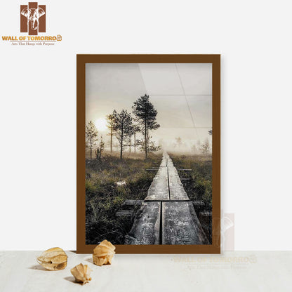 Torronsuo Wilderness Walk Path High Quality Glass Frame Wall Décor
