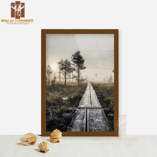 Torronsuo Wilderness Walk Path High Quality Glass Frame Wall Décor