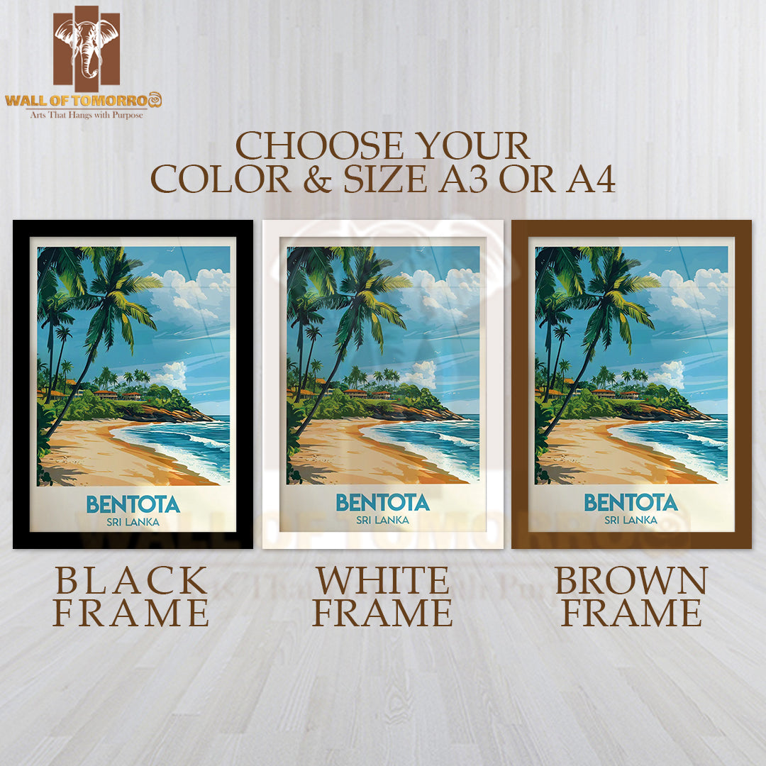 Bentota, Sri Lanka Travel High Quality Glass Frame Wall Décor