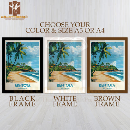 Bentota, Sri Lanka Travel High Quality Glass Frame Wall Décor