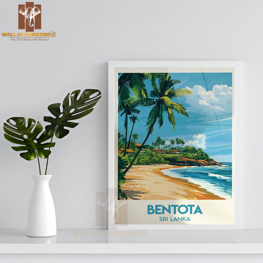 Bentota, Sri Lanka Travel High Quality Glass Frame Wall Décor