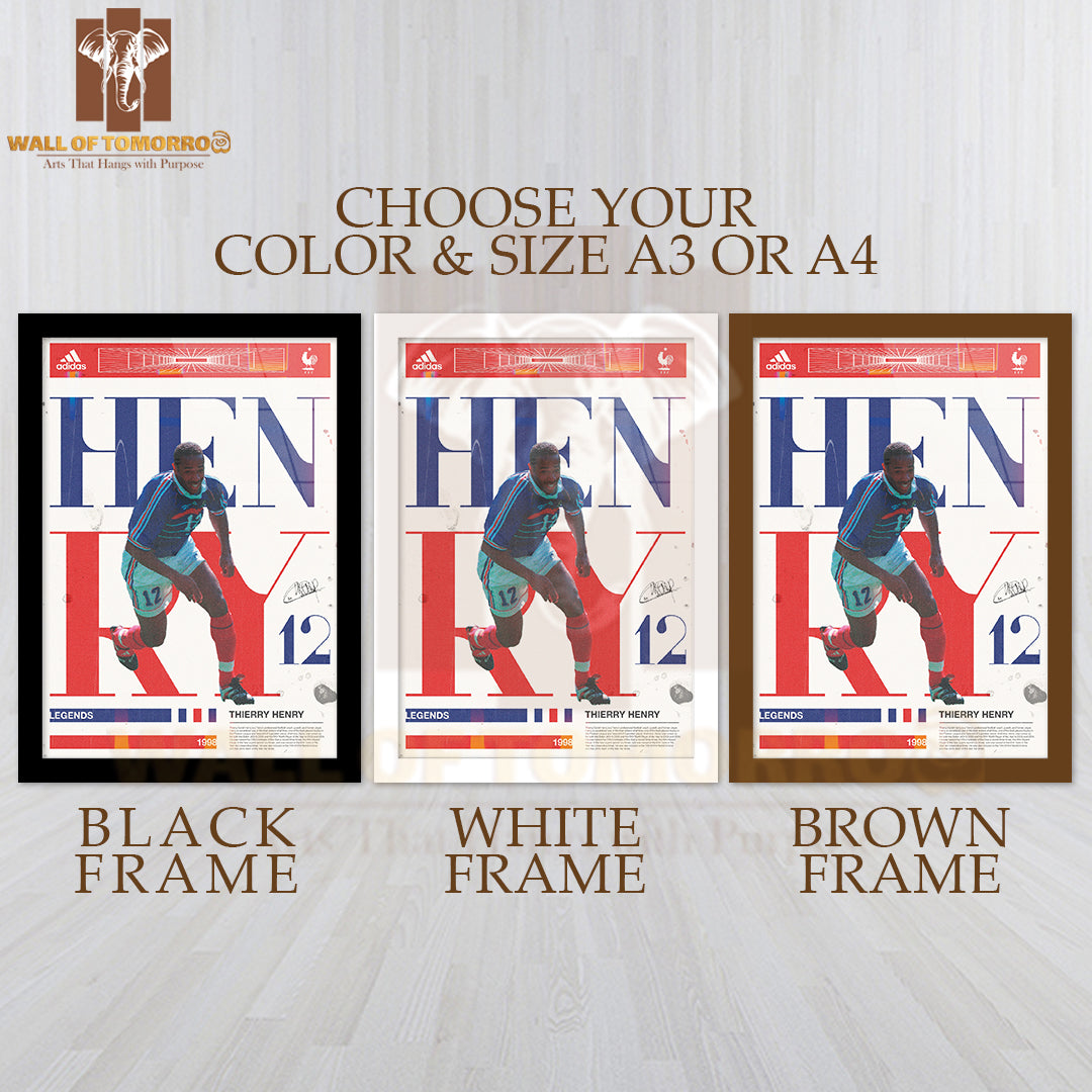 Famous Soccer Player Sports High Quality Glass Frame Wall Décor