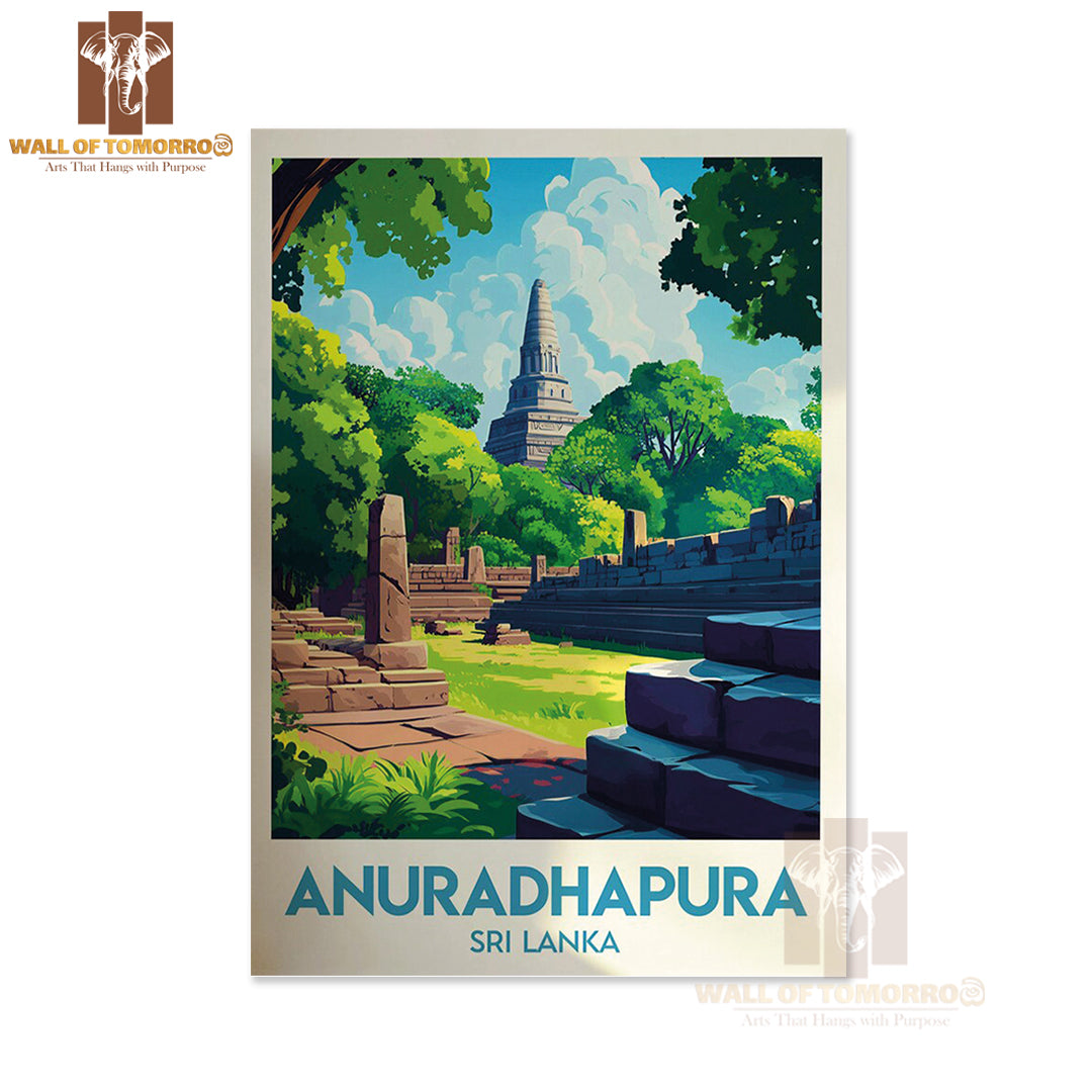 Anuradhapura Stupa, Sri Lanka Travel High Quality Unframed Poster Print & Waterproof Poster Print Wall Décor