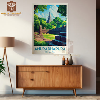 Anuradhapura Stupa, Sri Lanka Travel High Quality Unframed Poster Print & Waterproof Poster Print Wall Décor