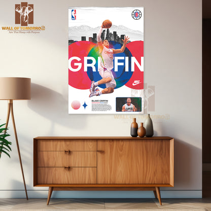 Famous Basketball Team Player Holding a Basketball Sports High Quality Unframed Poster Print & Waterproof Poster Print Wall Décor