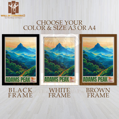 Adam's Peak Travel, Sri Lanka High Quality Glass Frame Wall Décor