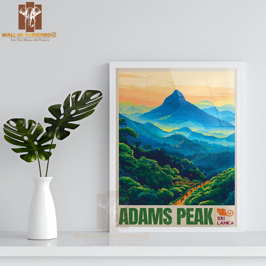 Adam's Peak Travel, Sri Lanka High Quality Glass Frame Wall Décor