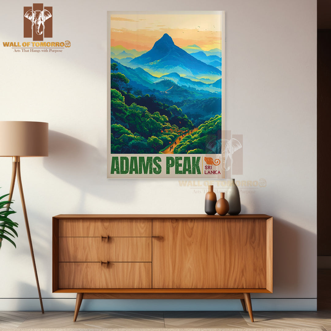 Adam's Peak Travel, Sri Lanka High Quality Unframed Poster Print & Waterproof Poster Print Wall Décor
