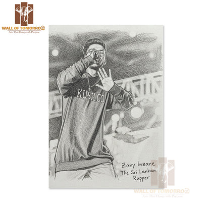 Sri Lankan Rap Star - Zany Inzane High Quality Unframed Poster Print & Waterproof Poster Print Wall Décor