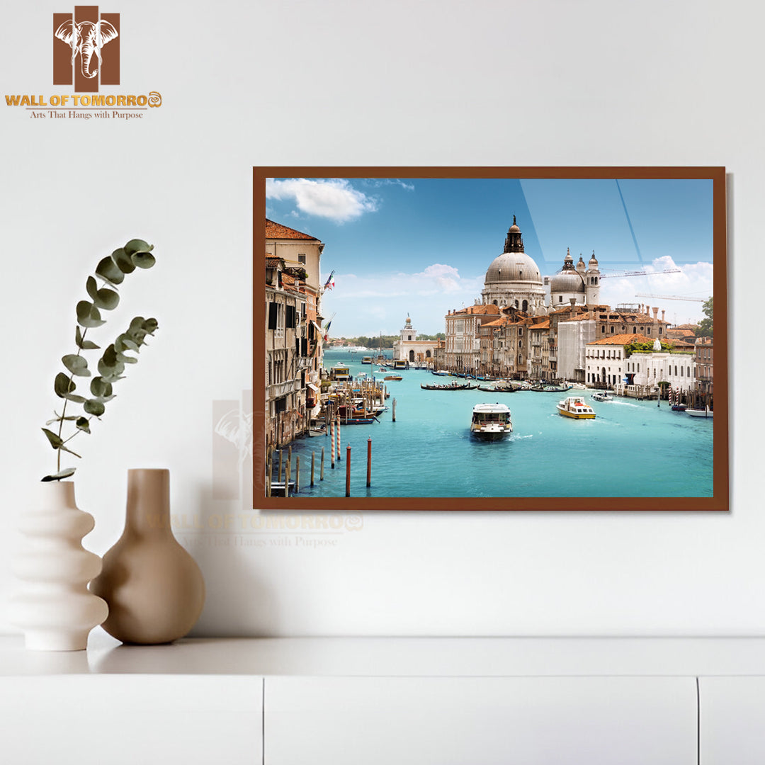 Grand Canal and Basilica Santa Maria Della Salute, Venice, Italy High Quality Unframed Poster Print & Waterproof Poster Print Wall Décor