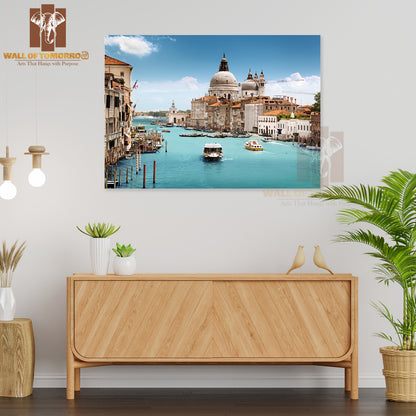 Grand Canal and Basilica Santa Maria Della Salute, Venice, Italy High Quality Unframed Poster Print & Waterproof Poster Print Wall Décor