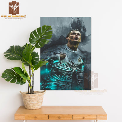 Famous Soccer Player Expression and Dynamic Pose High Quality Unframed Poster Print & Waterproof Poster Print Wall Décor