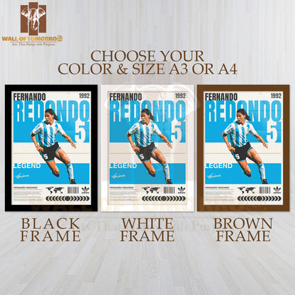 Famous Argentinian Soccer Player Sports High Quality Glass Frame Wall Décor