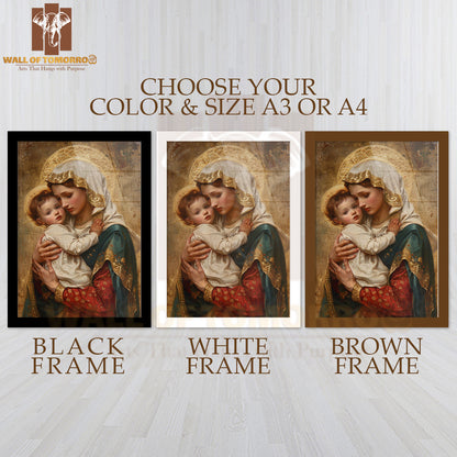 Mother Mary Religious High Quality Glass Frame Wall Décors in Sri Lanka