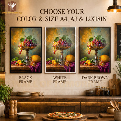 Fruits on Table Kitchen & Restaurant High Quality Glass Frame Wall Décors in Sri Lanka