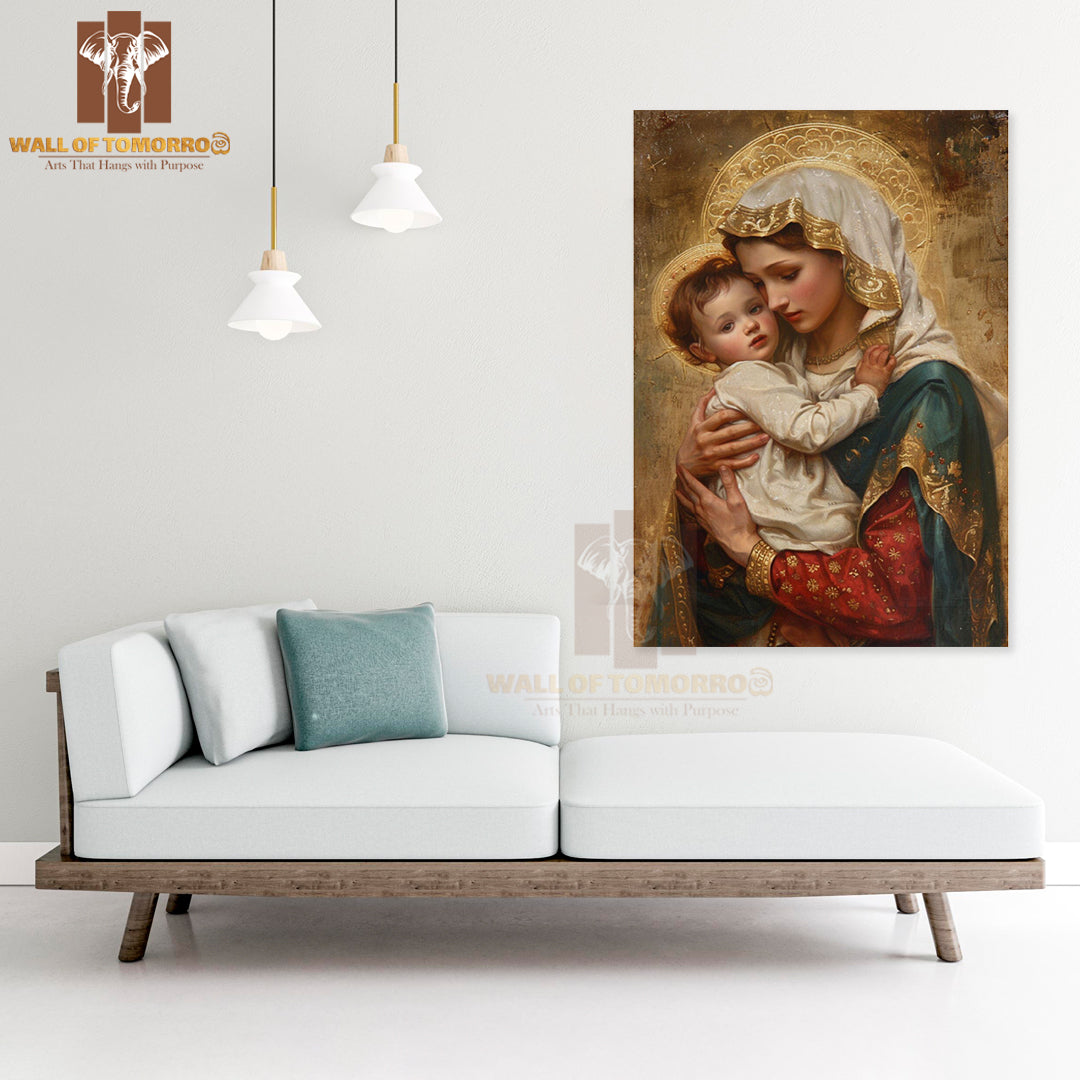 Mother Mary Religious High Quality Unframed Poster Print & Waterproof Poster Print Wall Décor in Sri Lanka