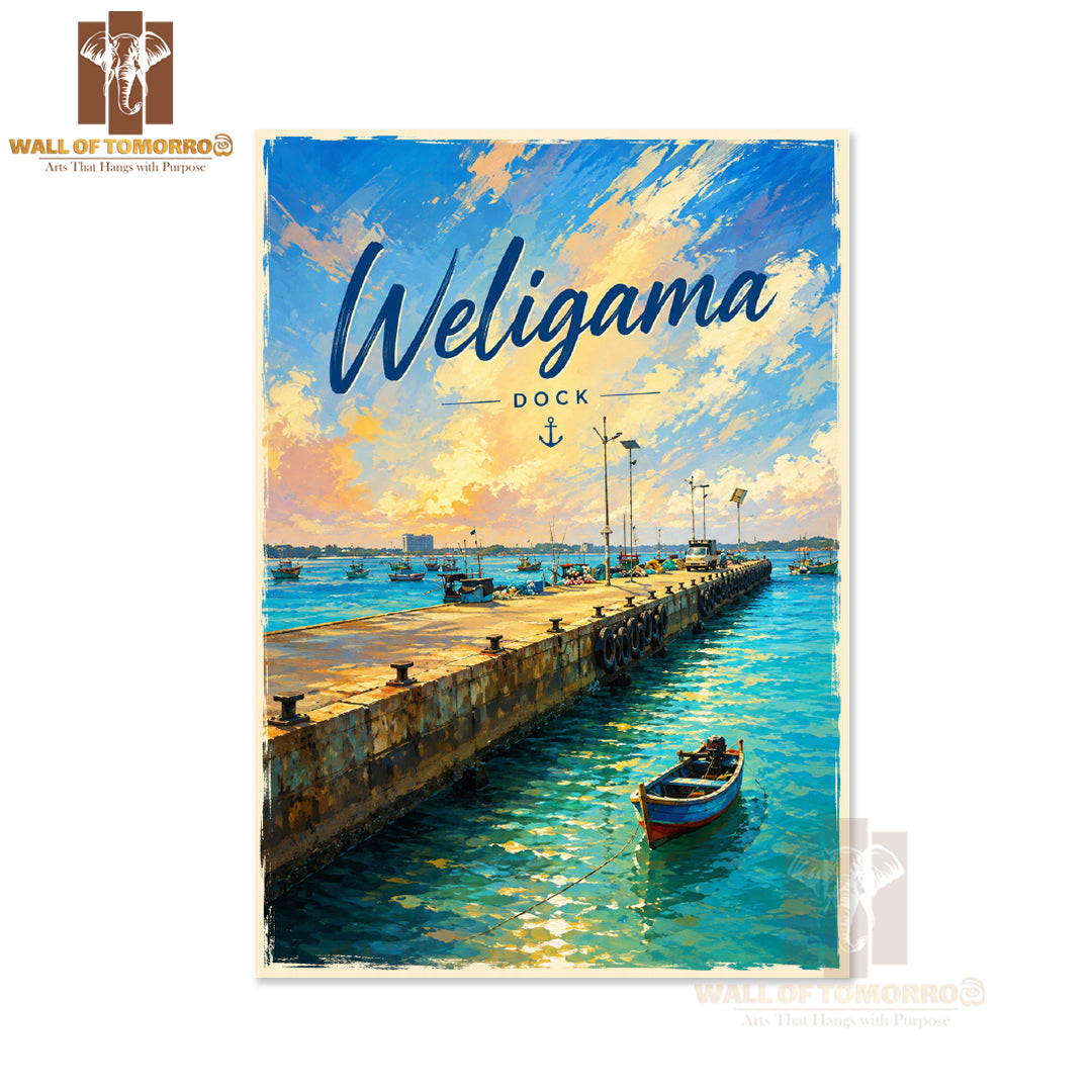Weligama Dock Sri Lanka Travel High Quality Unframed Poster Print & Waterproof Poster Print Wall Décor