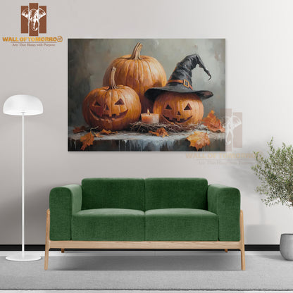 Halloween Pumpkins Painting High Quality Unframed Poster Print & Waterproof Poster Print Wall Décor