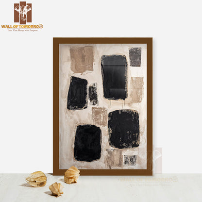Rustic Resonance Neutral Art High Quality Glass Frame Wall Décor