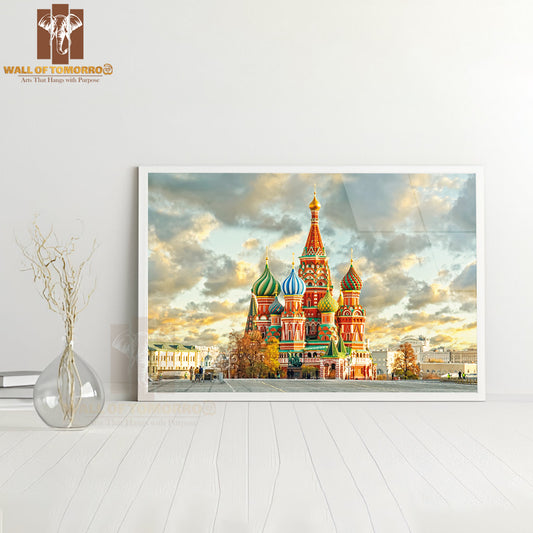 Moscow,Russia,Red Square,View of St. Basil's Cathedral High Quality Unframed Poster Print & Waterproof Poster Print Wall Décor