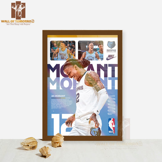 Famous Basketball Team Player Sports High Quality Glass Frame Wall Décor