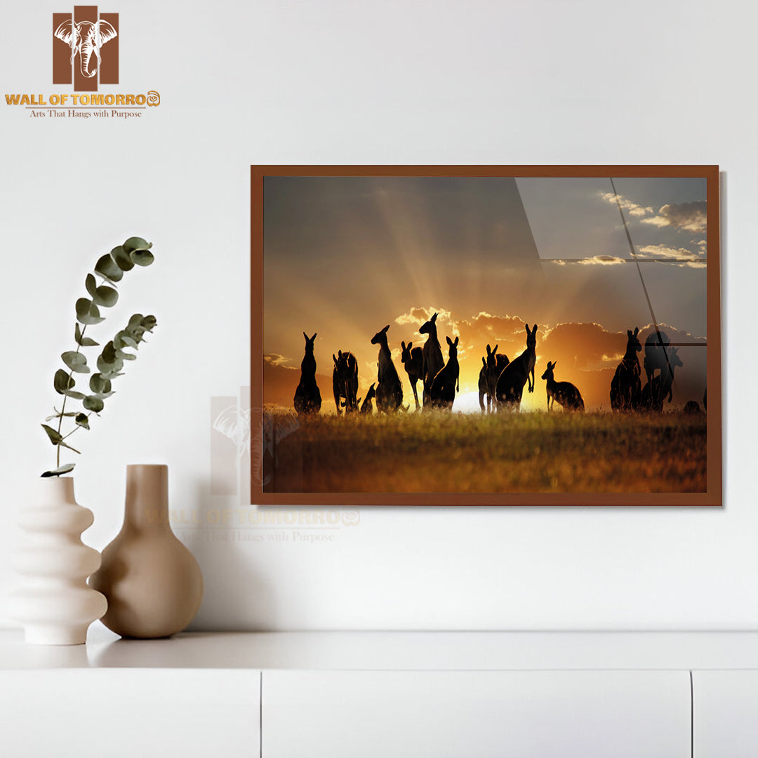 Australian Outback Kangaroo Series High Quality Unframed Poster Print & Waterproof Poster Print Wall Décor