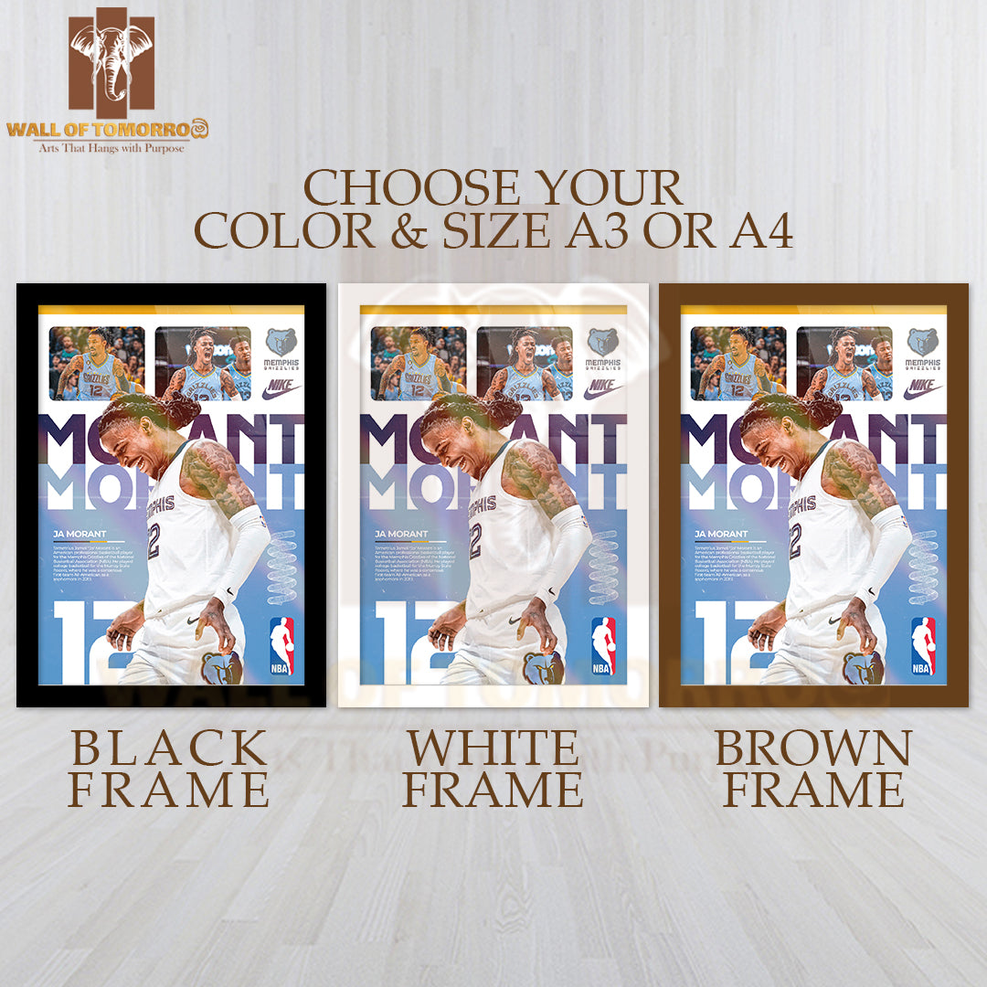 Famous Basketball Team Player Sports High Quality Glass Frame Wall Décor