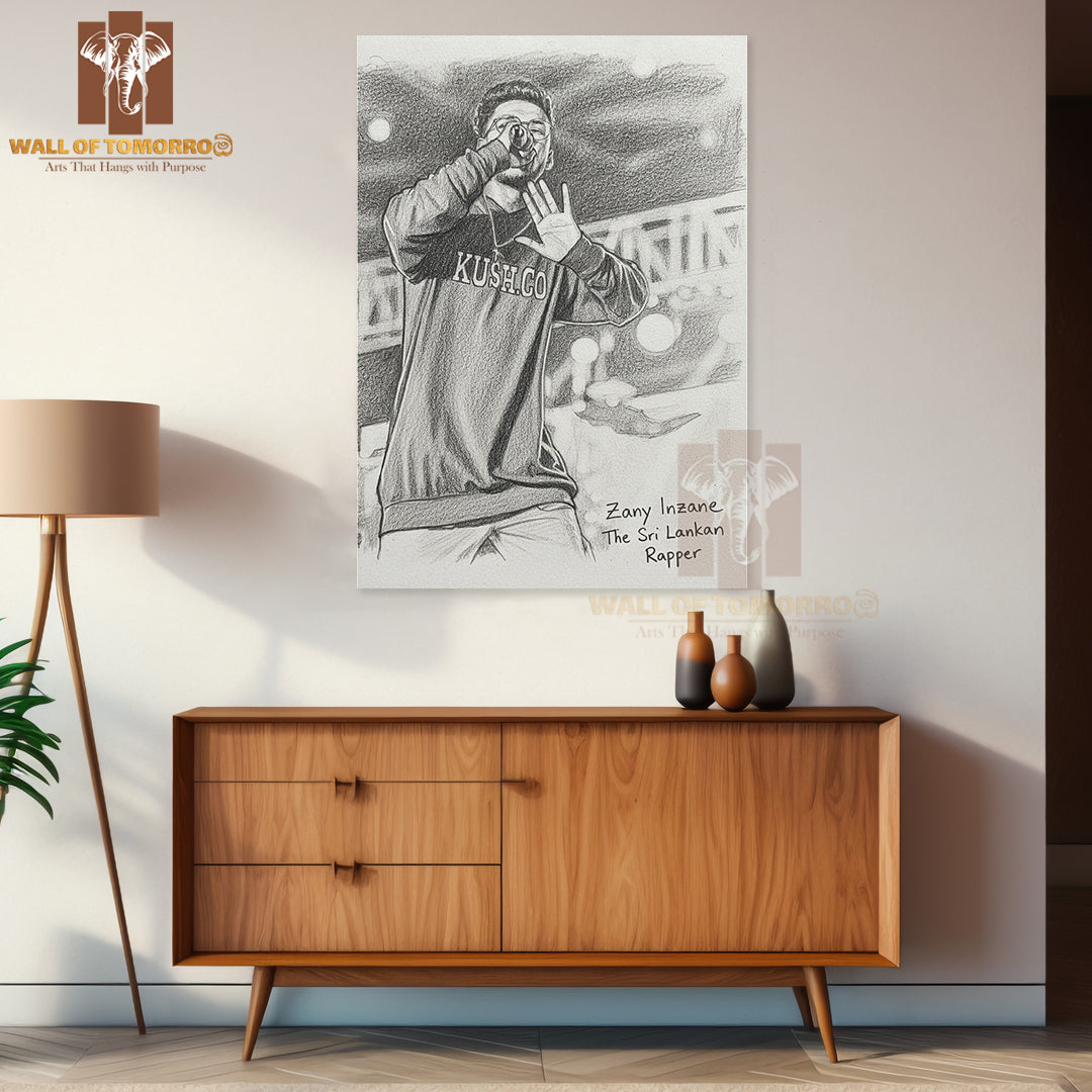Sri Lankan Rap Star - Zany Inzane High Quality Unframed Poster Print & Waterproof Poster Print Wall Décor