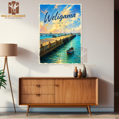 Weligama Dock Sri Lanka Travel High Quality Unframed Poster Print & Waterproof Poster Print Wall Décor