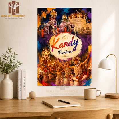 Kandy Perahera Sri Lanka Travel High Quality Unframed Poster Print & Laminated Poster Print Wall Décor