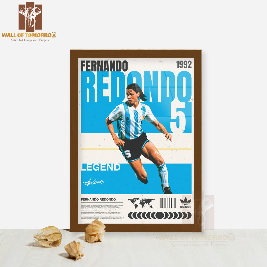 Famous Argentinian Soccer Player Sports High Quality Glass Frame Wall Décor