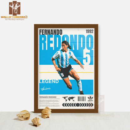 Famous Argentinian Soccer Player Sports High Quality Glass Frame Wall Décor
