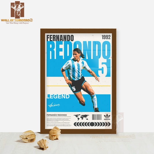 Famous Argentinian Soccer Player Sports High Quality Glass Frame Wall Décor