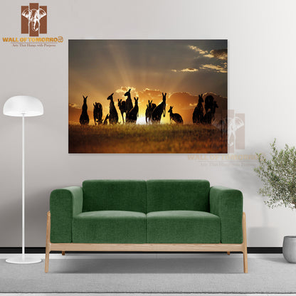 Australian Outback Kangaroo Series High Quality Unframed Poster Print & Waterproof Poster Print Wall Décor