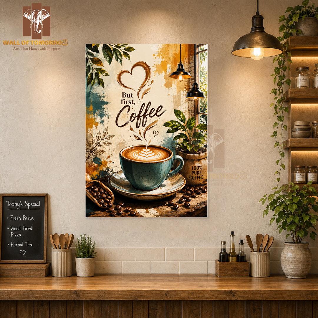 But first coffee Kitchen & Restaurant High Quality Unframed Poster Print & Waterproof Poster Print Wall Décor in Sri Lanka